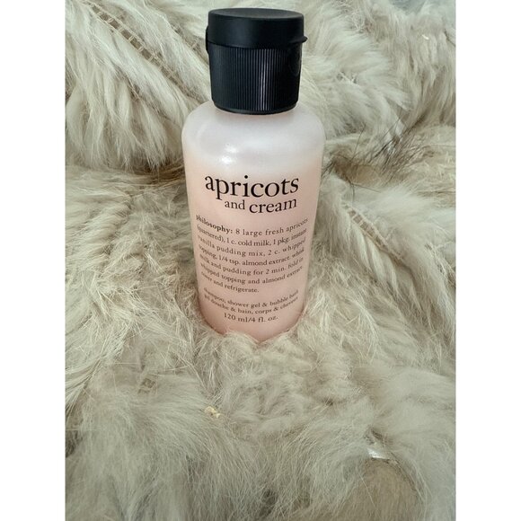 PHILOSOPHY Apricots & Cream  4 oz NEW  Shampoo/Shower Gel/Bubble Bath - Picture 1 of 3